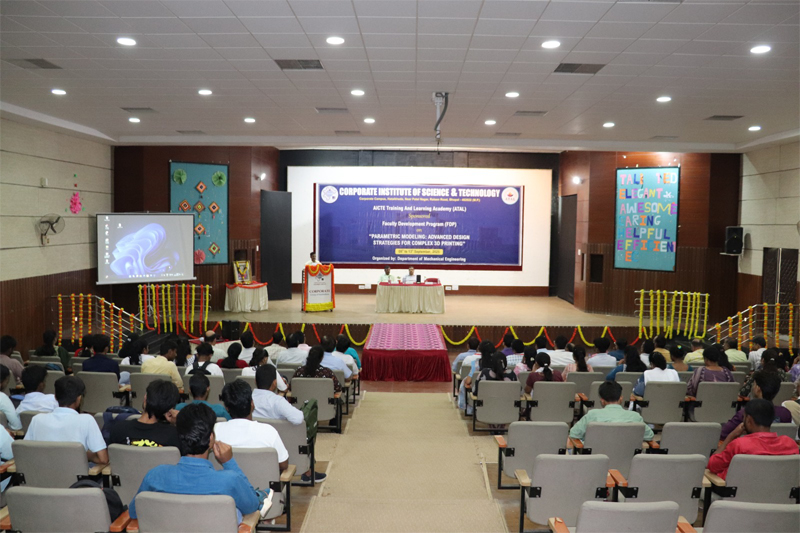 AICTE (ATAL) Sponsored Faculty Development Program titled “Parametric Modeling: Advanced Design Strategies for Complex 3D Printing” from 8–13 September 2025.